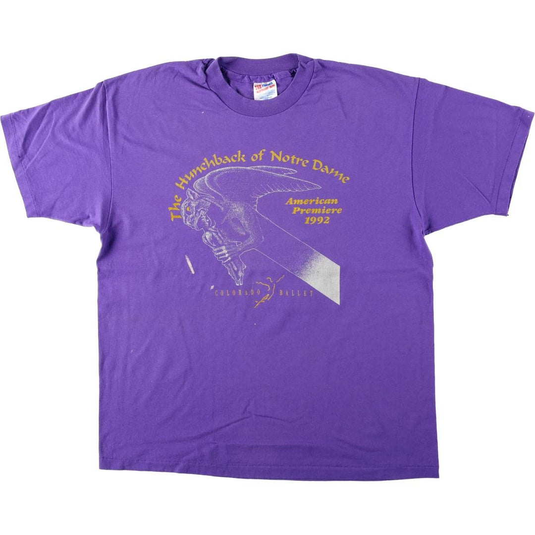 90'S Hanes COLORADO BALLET Print T-Shirt, Made in USA, Men's XL equivalent, Vintage cotton purple type Vintage Second Hand