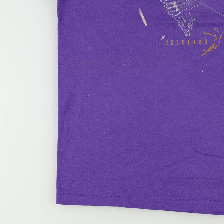 90'S Hanes COLORADO BALLET Print T-Shirt, Made in USA, Men's XL equivalent, Vintage cotton purple type Vintage Second Hand
