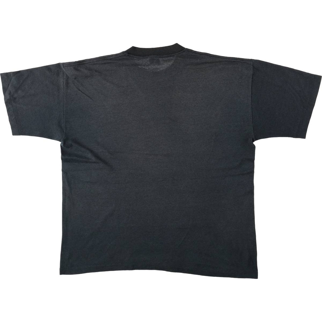 80s-90'S Belton Print T-Shirt, Made in USA, Men's XL equivalent, Vintage polyester black type Vintage Second Hand