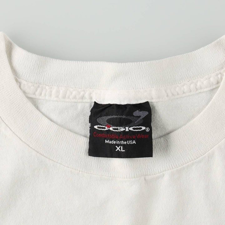 90'S OGIO Print T-Shirt, Made in USA, Men's XL equivalent, Vintage cotton white type Vintage Second Hand