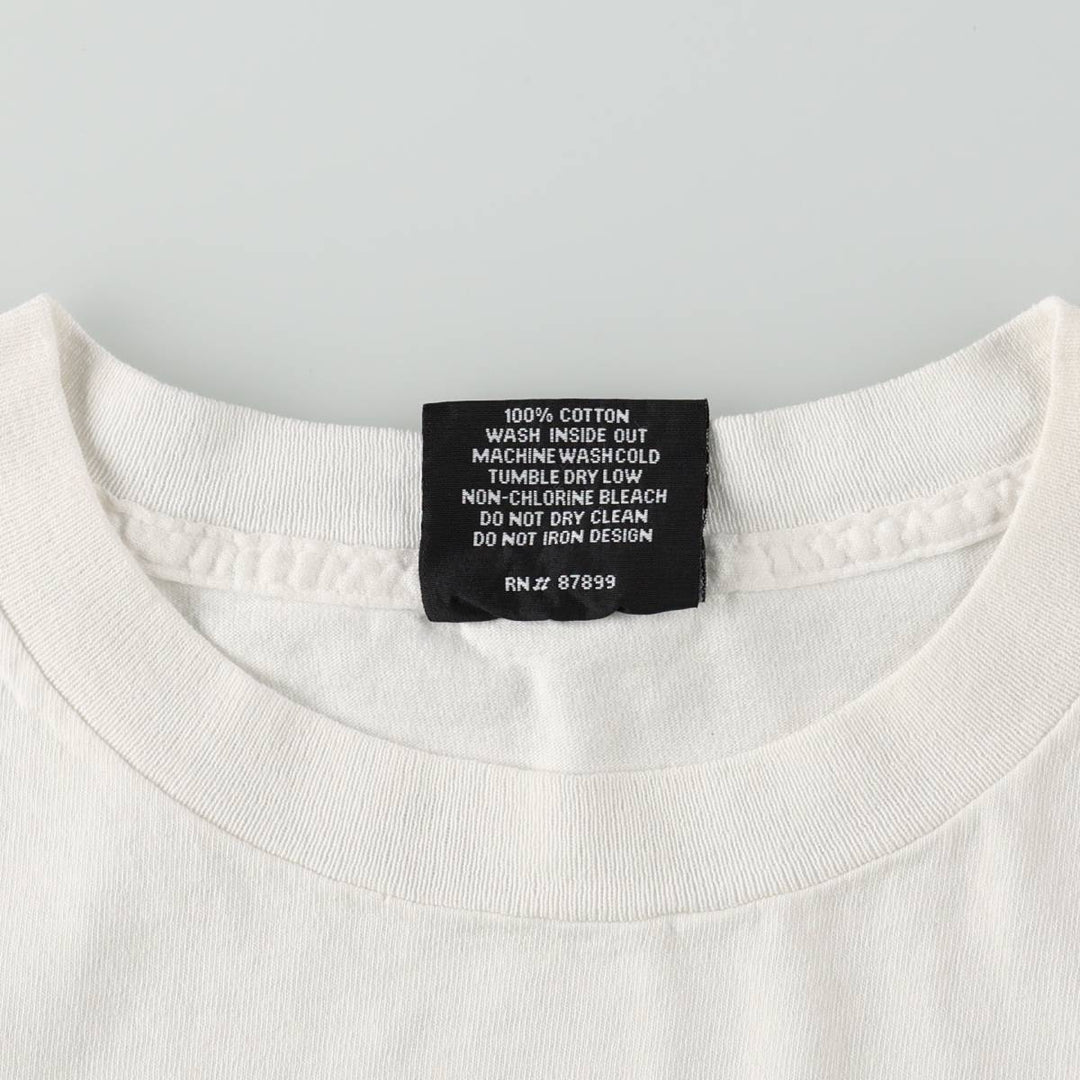 90'S OGIO Print T-Shirt, Made in USA, Men's XL equivalent, Vintage cotton white type Vintage Second Hand