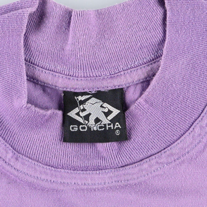 ~90'S GOTCHA Surf Skate T-Shirt, Men's Size L (approx.), Vintage cotton purple type Vintage Second Hand