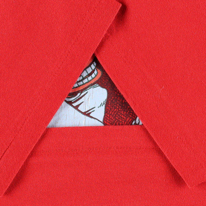 90'S ONEITA Art T-shirt Made in USA Men's XL Vintage cotton red type Vintage Second Hand