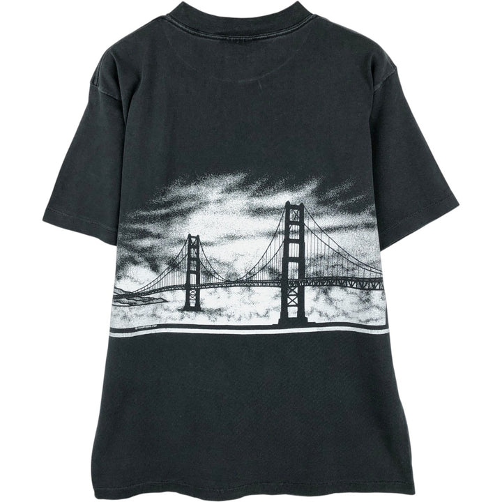 1980'S ONEITA San Francisco Souvenir T-Shirt, Made in USA, Men's Size L (approx.), Vintage cotton black type Vintage Second Hand