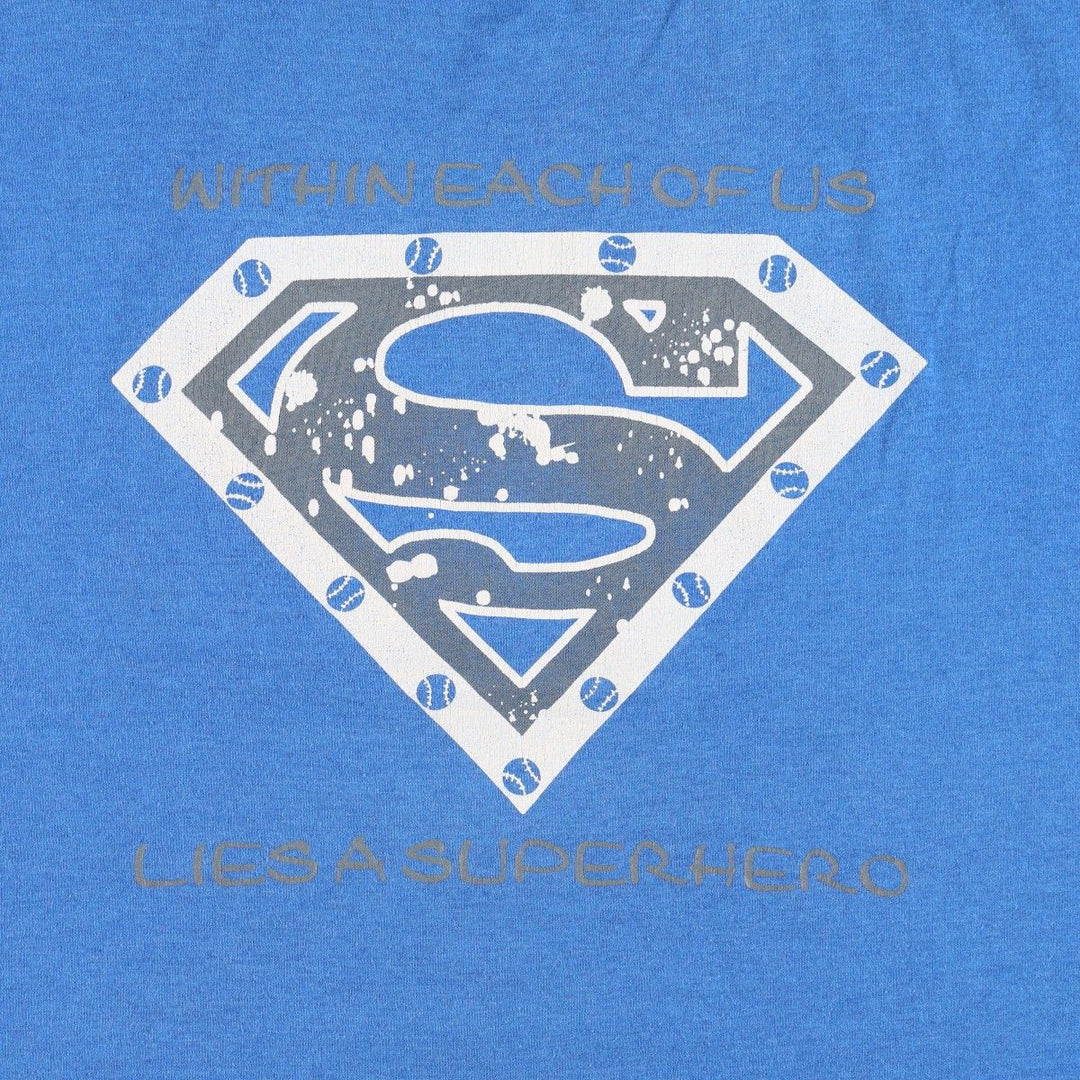 2000'S Fruit of the Loom parody print T-shirt, men's size L (approx.) cotton blue type Vintage Second Hand