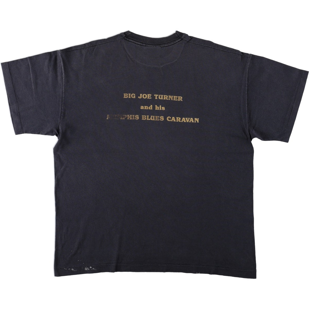 90'S Screen Stars Premium T-shirt, Band T-shirt, Made in USA, Men's XL equivalent, Vintage cotton black type Vintage Second Hand