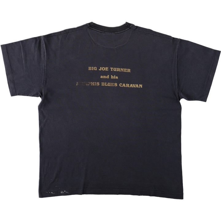 90'S Screen Stars Premium T-shirt, Band T-shirt, Made in USA, Men's XL equivalent, Vintage cotton black type Vintage Second Hand