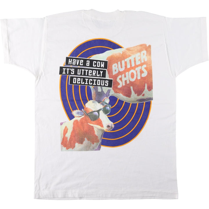 90'S Fruit of the Loom DEKUYPER advertising T-shirt, men's size XL (approx.) cotton white type Vintage Second Hand