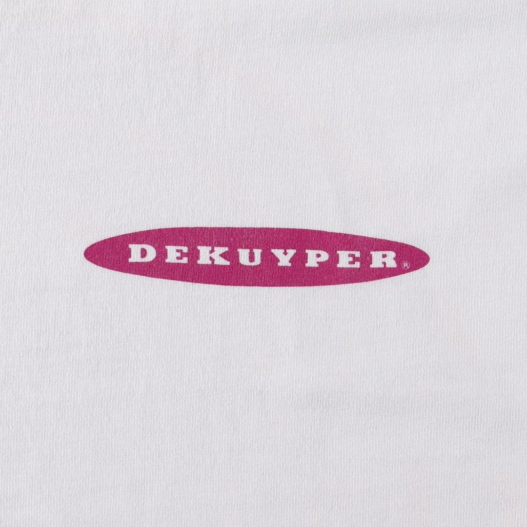90'S Fruit of the Loom DEKUYPER advertising T-shirt, men's size XL (approx.) cotton white type Vintage Second Hand