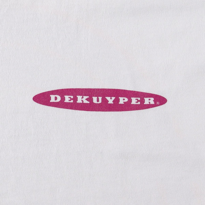 90'S Fruit of the Loom DEKUYPER advertising T-shirt, men's size XL (approx.) cotton white type Vintage Second Hand