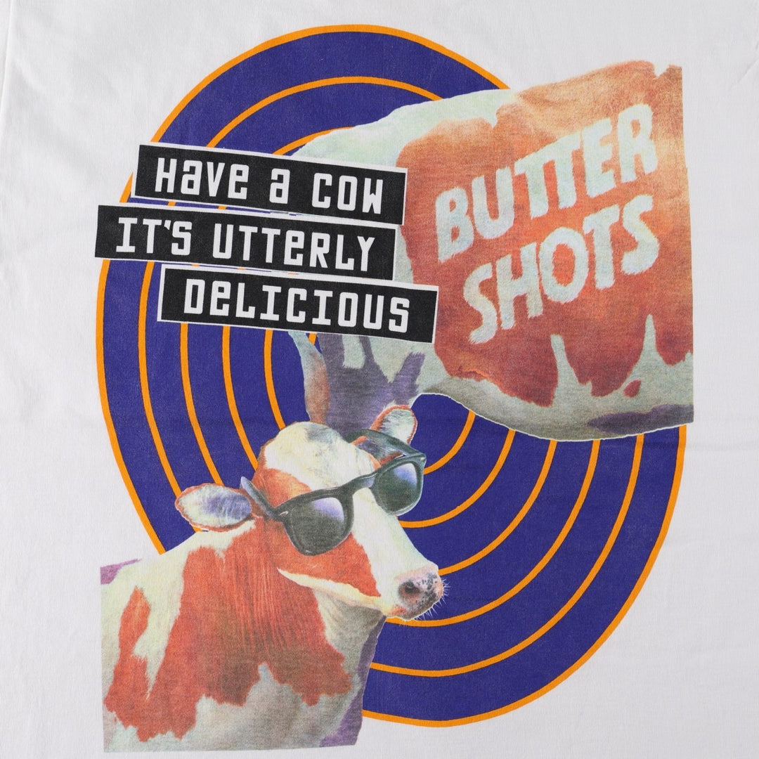 90'S Fruit of the Loom DEKUYPER advertising T-shirt, men's size XL (approx.) cotton white type Vintage Second Hand