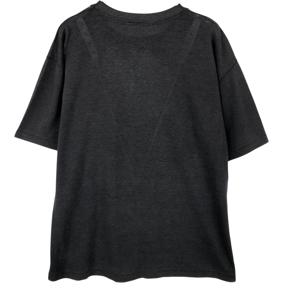 Vintage 90'S printed T-shirt, men's size M equivalent, single stitching. unclear black type Vintage Second Hand