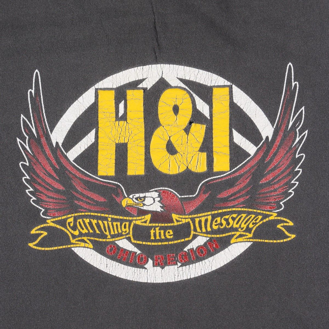 90'S NA Narcotics Anonymous Eagle Pattern Print T-Shirt Men's XL (approx.) Vintage unclear black type Vintage Second Hand
