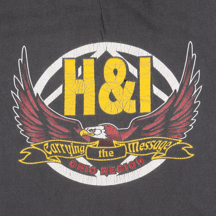 90'S NA Narcotics Anonymous Eagle Pattern Print T-Shirt Men's XL (approx.) Vintage unclear black type Vintage Second Hand