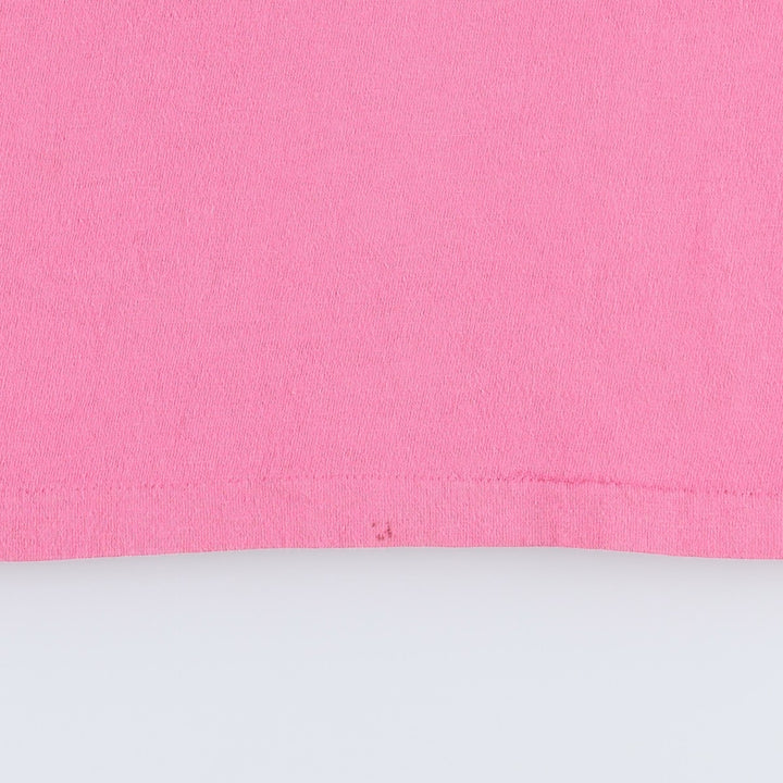 80'S Hanes BEEFY-T Kanji Print T-Shirt, Made in USA, Men's Size L (Equivalent), Vintage cotton pink type Vintage Second Hand