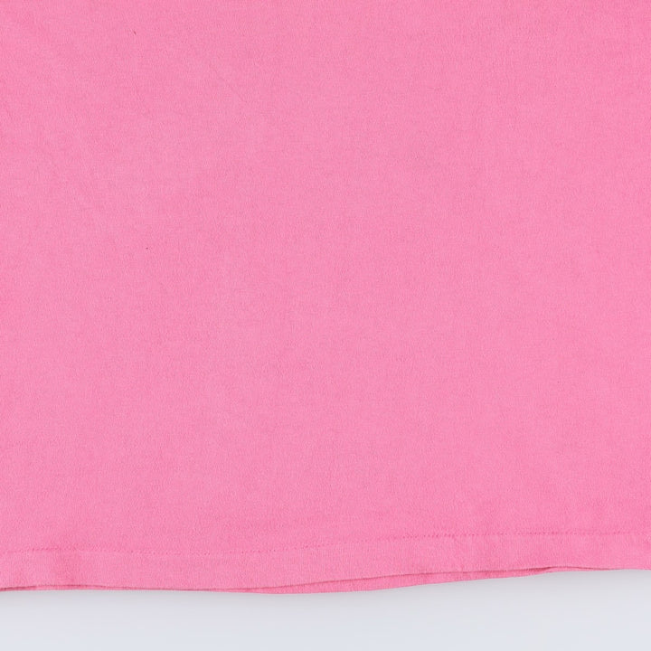 80'S Hanes BEEFY-T Kanji Print T-Shirt, Made in USA, Men's Size L (Equivalent), Vintage cotton pink type Vintage Second Hand