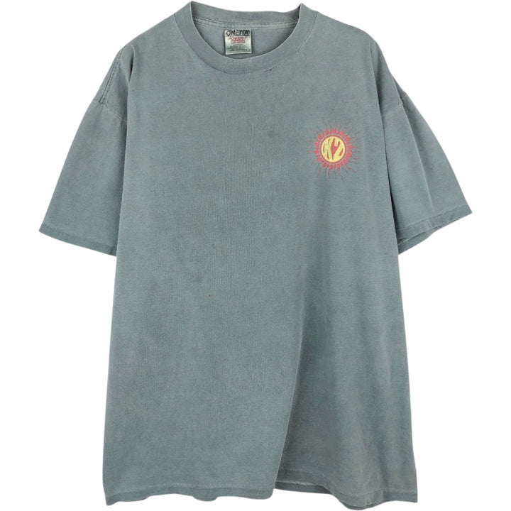 90'S ONEITA K2 Logo Print T-Shirt, Made in USA, Men's Size L (Equivalent), Vintage cotton gray type Vintage Second Hand