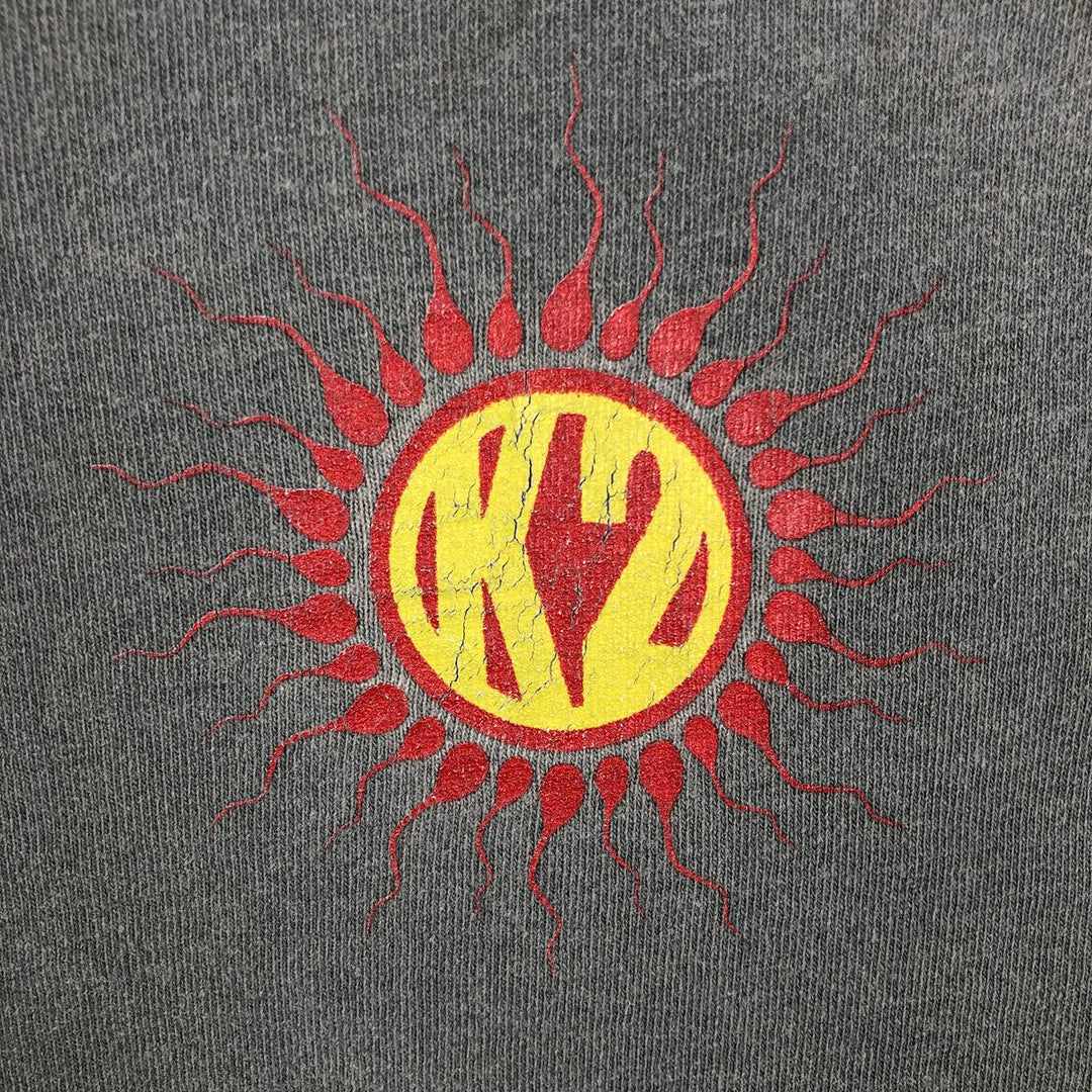 90'S ONEITA K2 Logo Print T-Shirt, Made in USA, Men's Size L (Equivalent), Vintage cotton gray type Vintage Second Hand