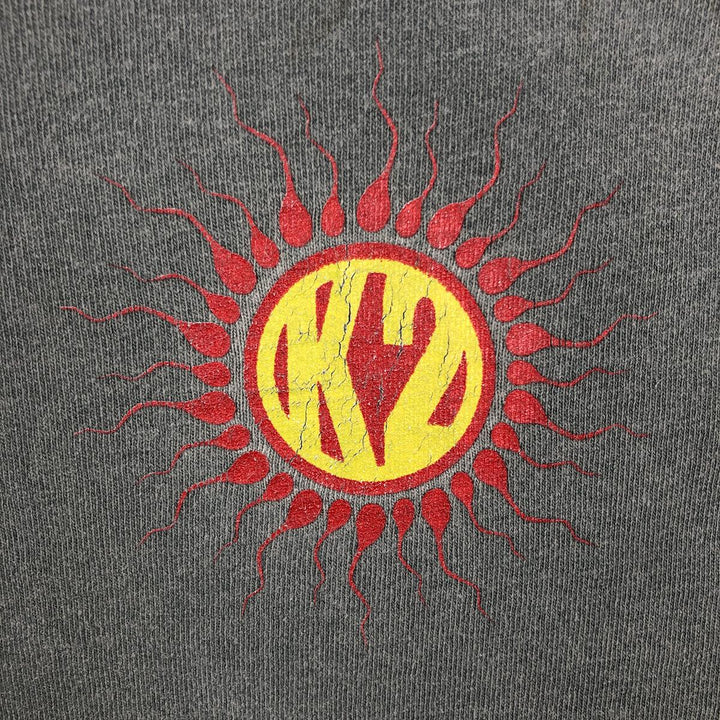 90'S ONEITA K2 Logo Print T-Shirt, Made in USA, Men's Size L (Equivalent), Vintage cotton gray type Vintage Second Hand