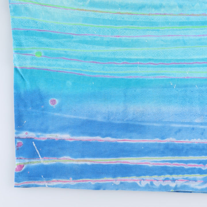 90'S PRO SPIRIT Tie-Dye Pattern Print T-Shirt, Men's XL (approx.), Vintage unclear Blue type light blue Vintage Second Hand