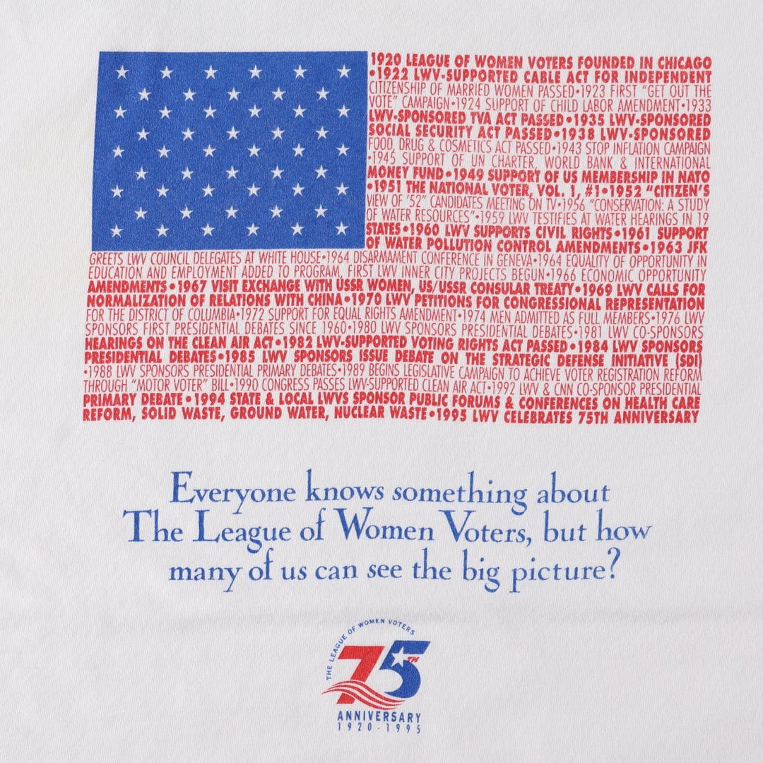 90'S Hanes BEEFY-T American flag print t-shirt, made in USA, men's size XL equivalent, vintage. cotton white type Vintage Second Hand