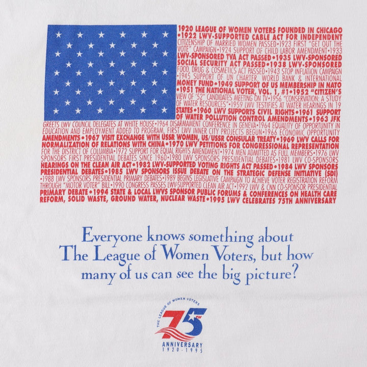 90'S Hanes BEEFY-T American flag print t-shirt, made in USA, men's size XL equivalent, vintage. cotton white type Vintage Second Hand