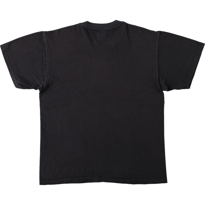 Vintage 90'S Hanes printed T-shirt, made in the USA, size L for men cotton black type Vintage Second Hand