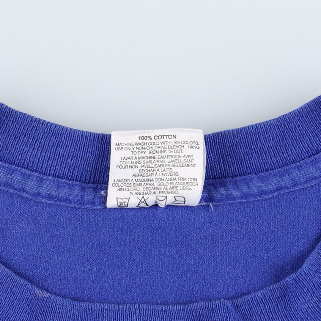 ~90'S BBS Smile Print T-Shirt, Made in USA, Men's Size L (Equivalent), Vintage cotton navy blue type Vintage Second Hand