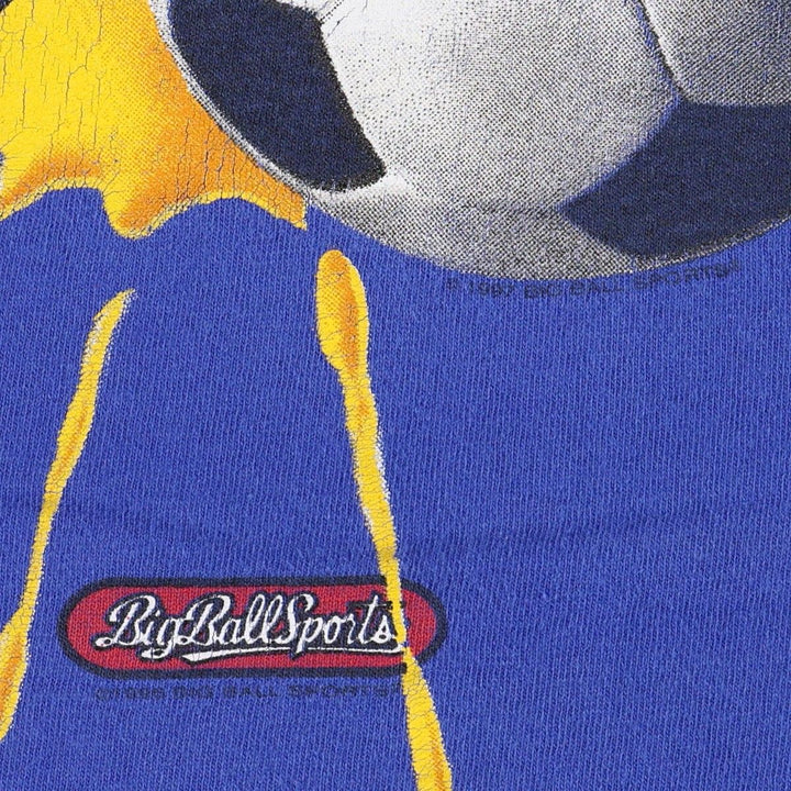 ~90'S BBS Smile Print T-Shirt, Made in USA, Men's Size L (Equivalent), Vintage cotton navy blue type Vintage Second Hand