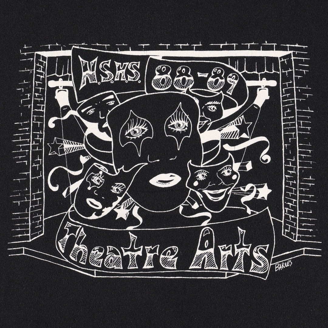 Printed T-shirt, men's size XL unclear black type Vintage Second Hand