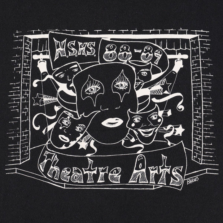 Printed T-shirt, men's size XL unclear black type Vintage Second Hand