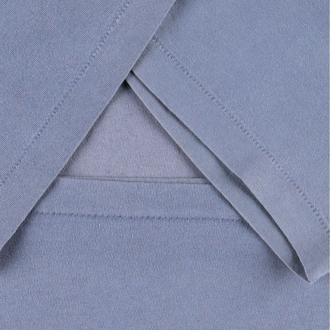 90'S SOF TEE Print T-Shirt, Made in USA, Men's XXL equivalent, Vintage cotton Blue type light blue Vintage Second Hand