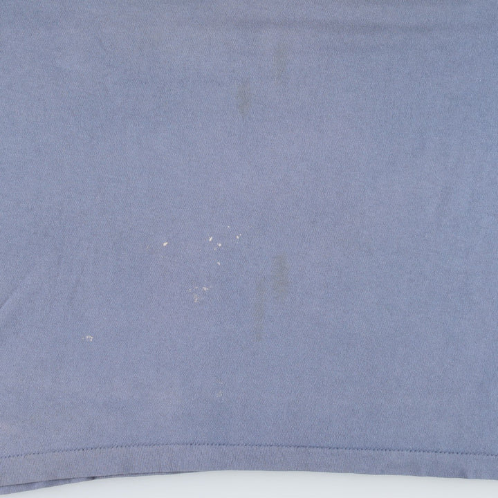 90'S SOF TEE Print T-Shirt, Made in USA, Men's XXL equivalent, Vintage cotton Blue type light blue Vintage Second Hand