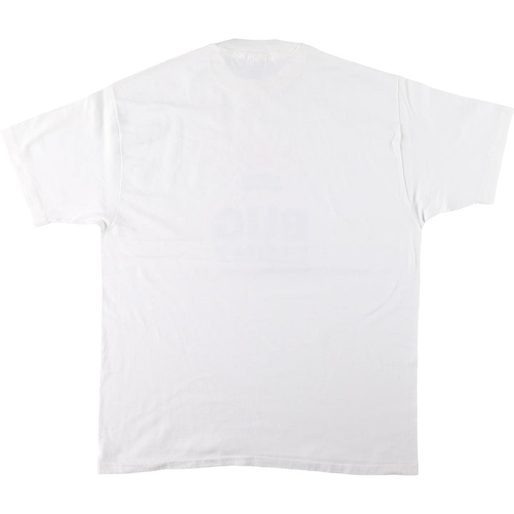 90'S Hanes BEEFY-T parody print t-shirt, made in USA, men's size XL equivalent, vintage. cotton white type Vintage Second Hand