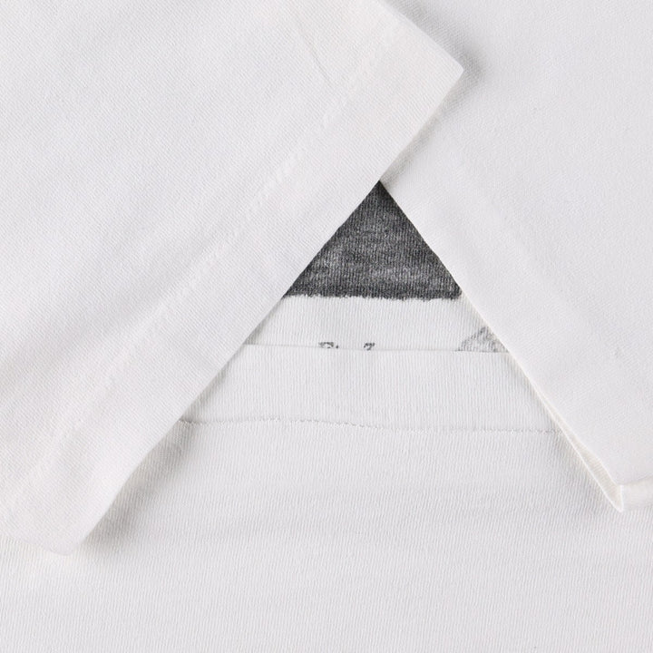 90'S Fruit of the Loom printed T-shirt, made in the USA, men's XL size, vintage cotton white type Vintage Second Hand