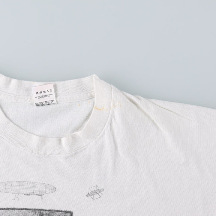 90'S Fruit of the Loom printed T-shirt, made in the USA, men's XL size, vintage cotton white type Vintage Second Hand