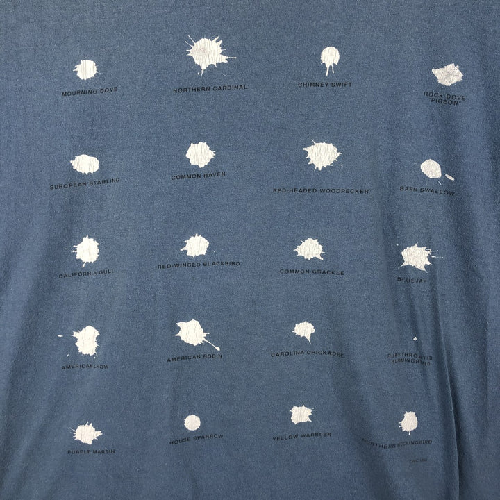 90'S ONEITA Bird Droppings Print T-Shirt, Men's Size L (approx.), Vintage cotton Blue type light blue Vintage Second Hand