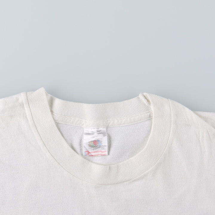 90'S Fruit of the Loom fish print t-shirt, men's size L equivalent, vintage. cotton white type Vintage Second Hand