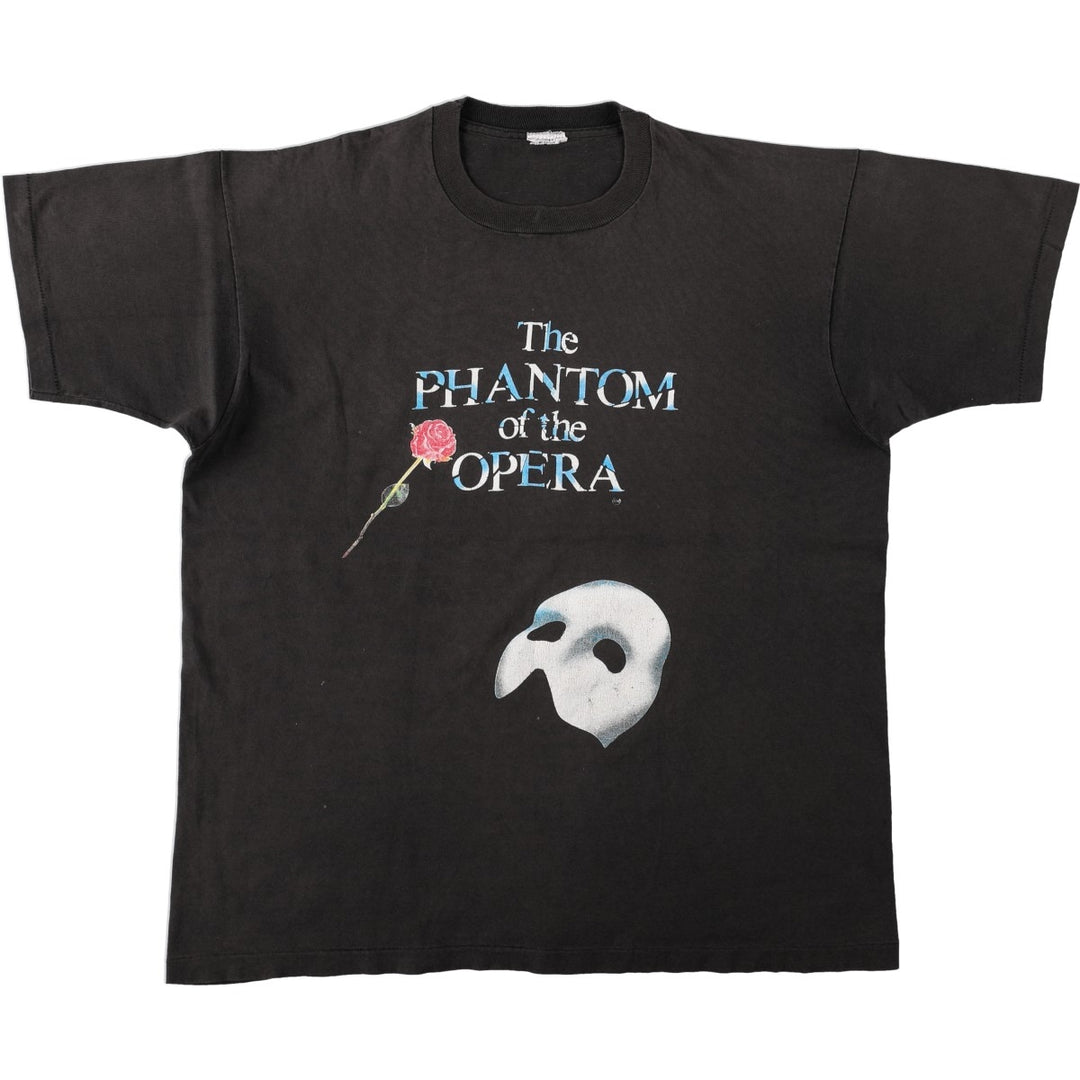 The Phantom of the Opera Print T-Shirt (Men's XL equivalent) unclear black type Vintage Second Hand