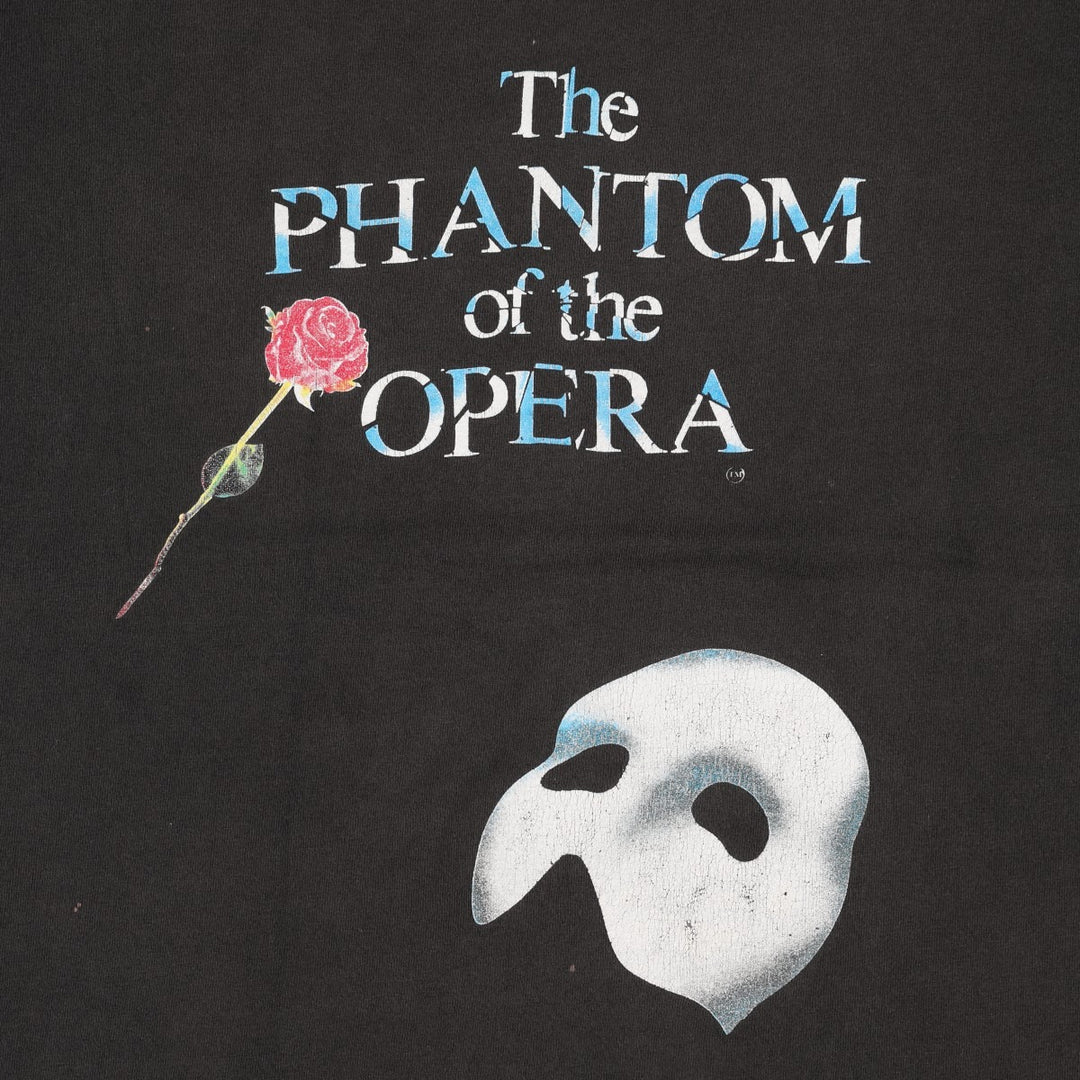 The Phantom of the Opera Print T-Shirt (Men's XL equivalent) unclear black type Vintage Second Hand