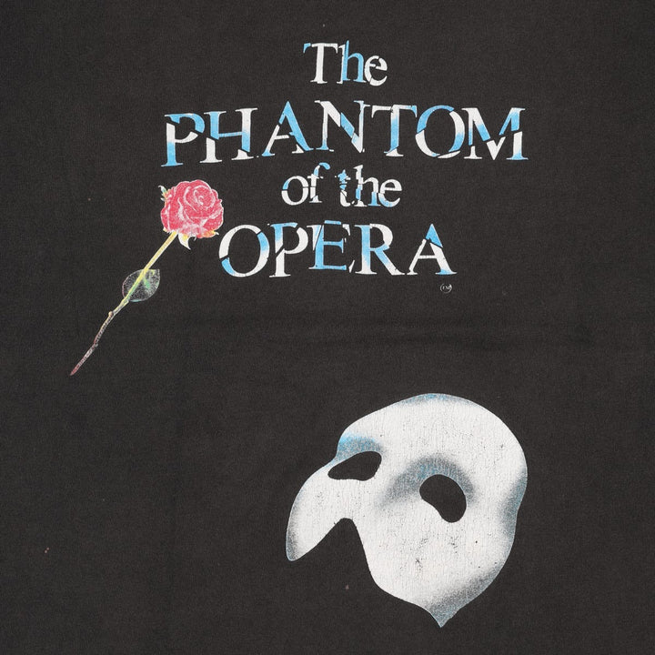 The Phantom of the Opera Print T-Shirt (Men's XL equivalent) unclear black type Vintage Second Hand