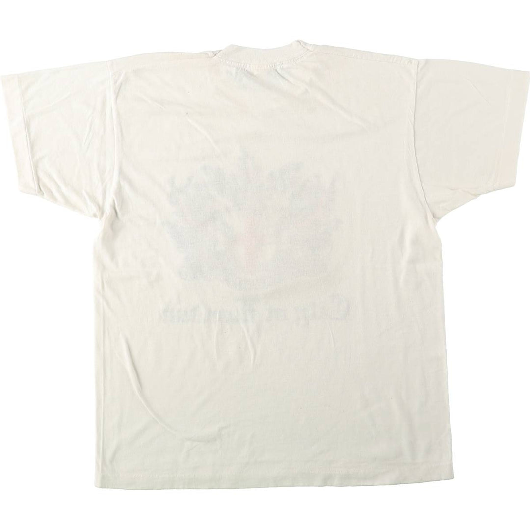 80'S Screen Stars souvenir T-shirt, men's size L equivalent, vintage. unclear white type Vintage Second Hand