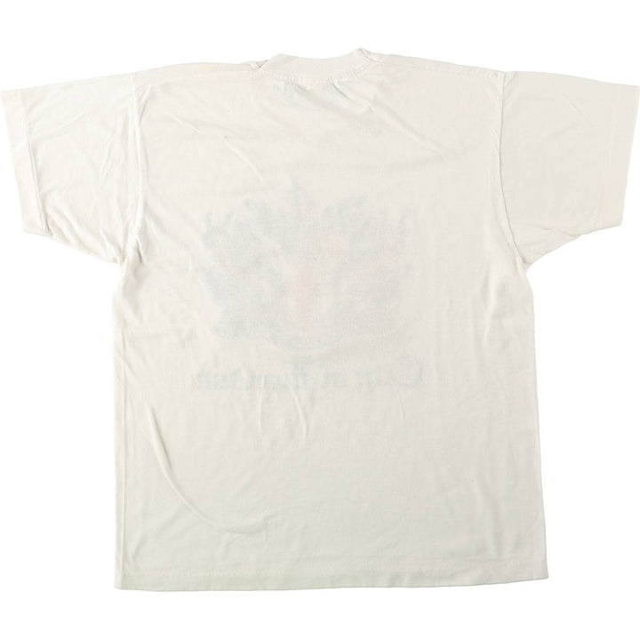 80'S Screen Stars souvenir T-shirt, men's size L equivalent, vintage. unclear white type Vintage Second Hand