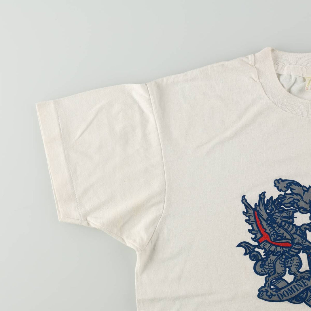80'S Screen Stars souvenir T-shirt, men's size L equivalent, vintage. unclear white type Vintage Second Hand
