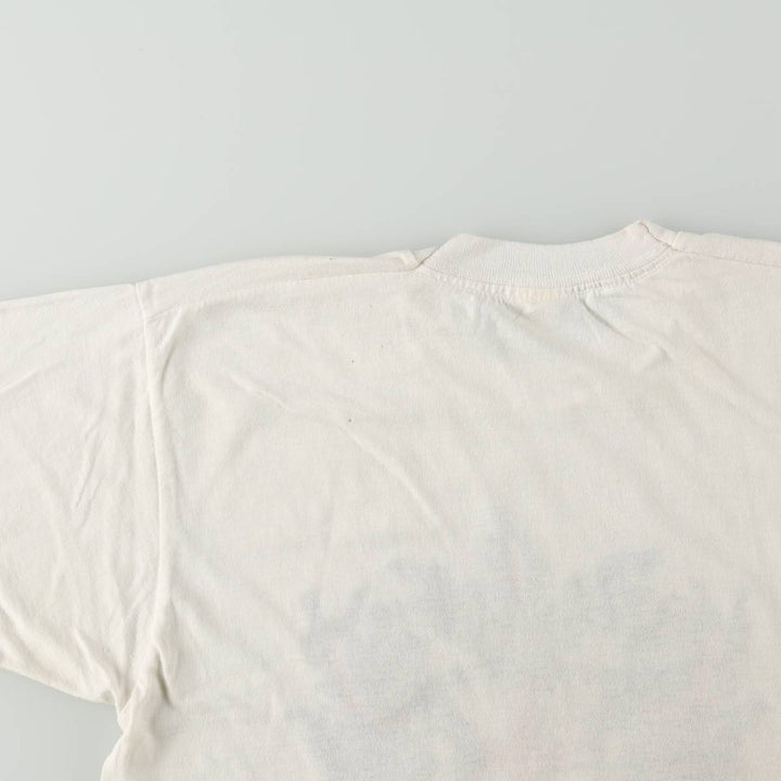 80'S Screen Stars souvenir T-shirt, men's size L equivalent, vintage. unclear white type Vintage Second Hand