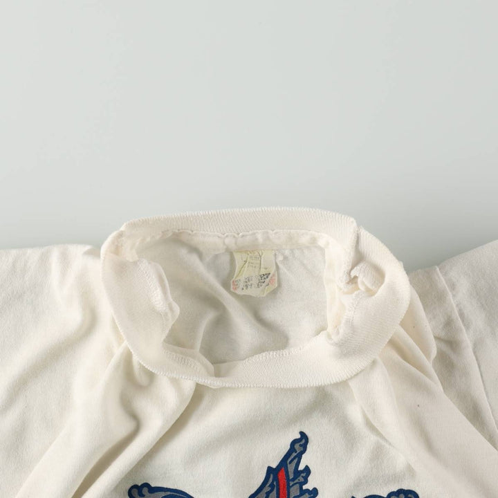 80'S Screen Stars souvenir T-shirt, men's size L equivalent, vintage. unclear white type Vintage Second Hand
