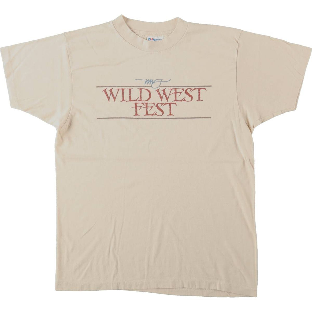 80s-90'S Hanes 50 cotton Beige type Vintage Second Hand