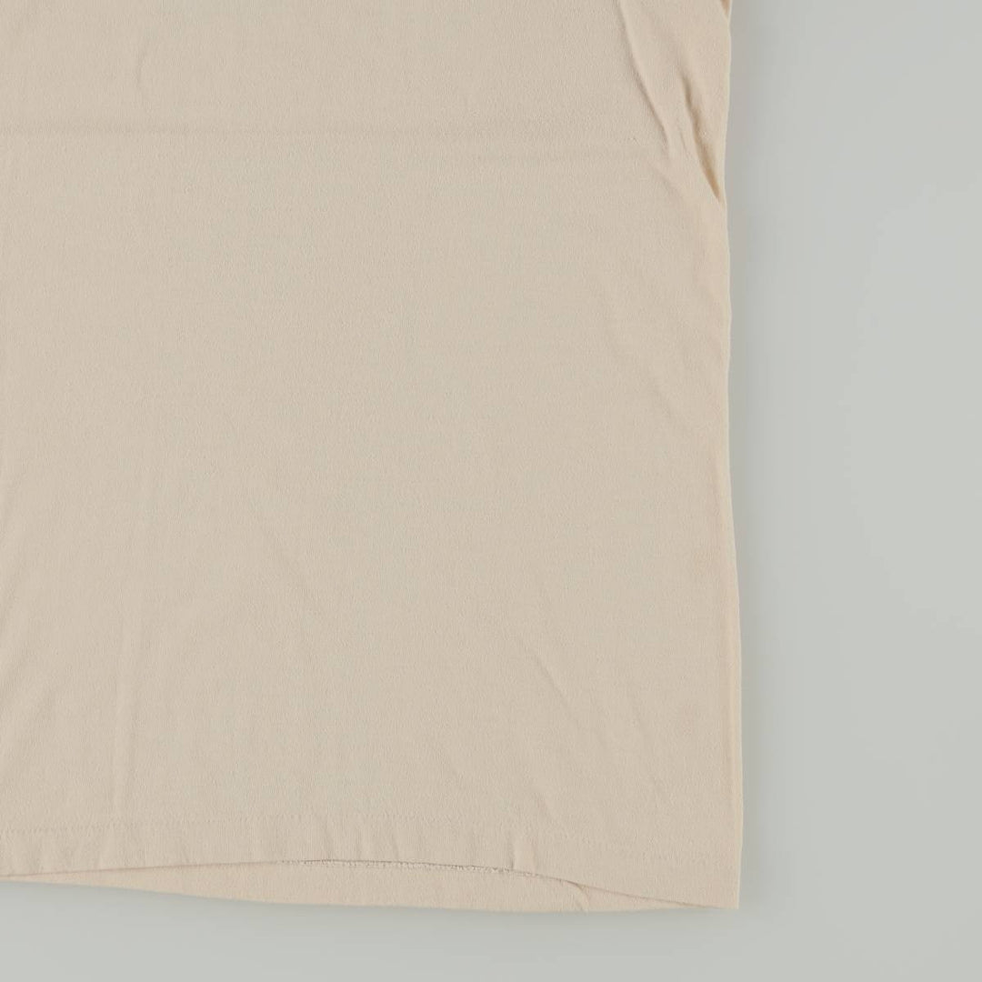 80s-90'S Hanes 50 cotton Beige type Vintage Second Hand