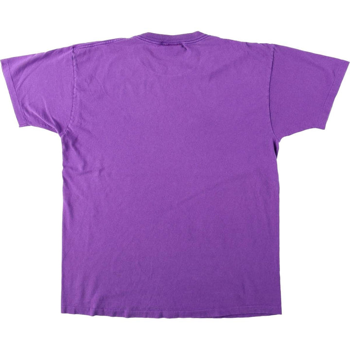 80s-90'S Fun Tees Printed T-Shirt, Made in USA, Men's Size L (Equivalent), Vintage cotton purple type Vintage Second Hand