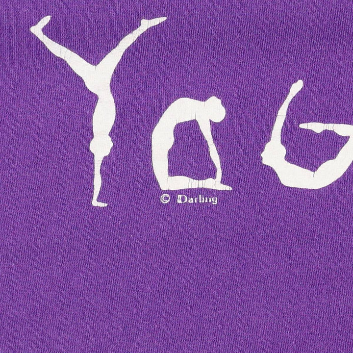 80s-90'S Fun Tees Printed T-Shirt, Made in USA, Men's Size L (Equivalent), Vintage cotton purple type Vintage Second Hand